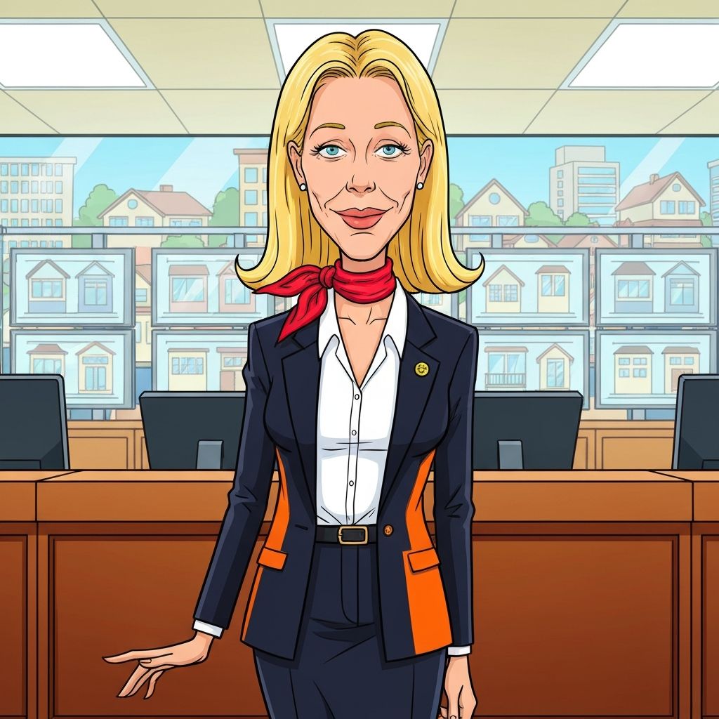 Satirical depiction of incompetent realtor